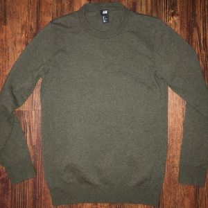 H&M 100% Cotton Charcoal Gray Crewneck Sweater Small NWOT